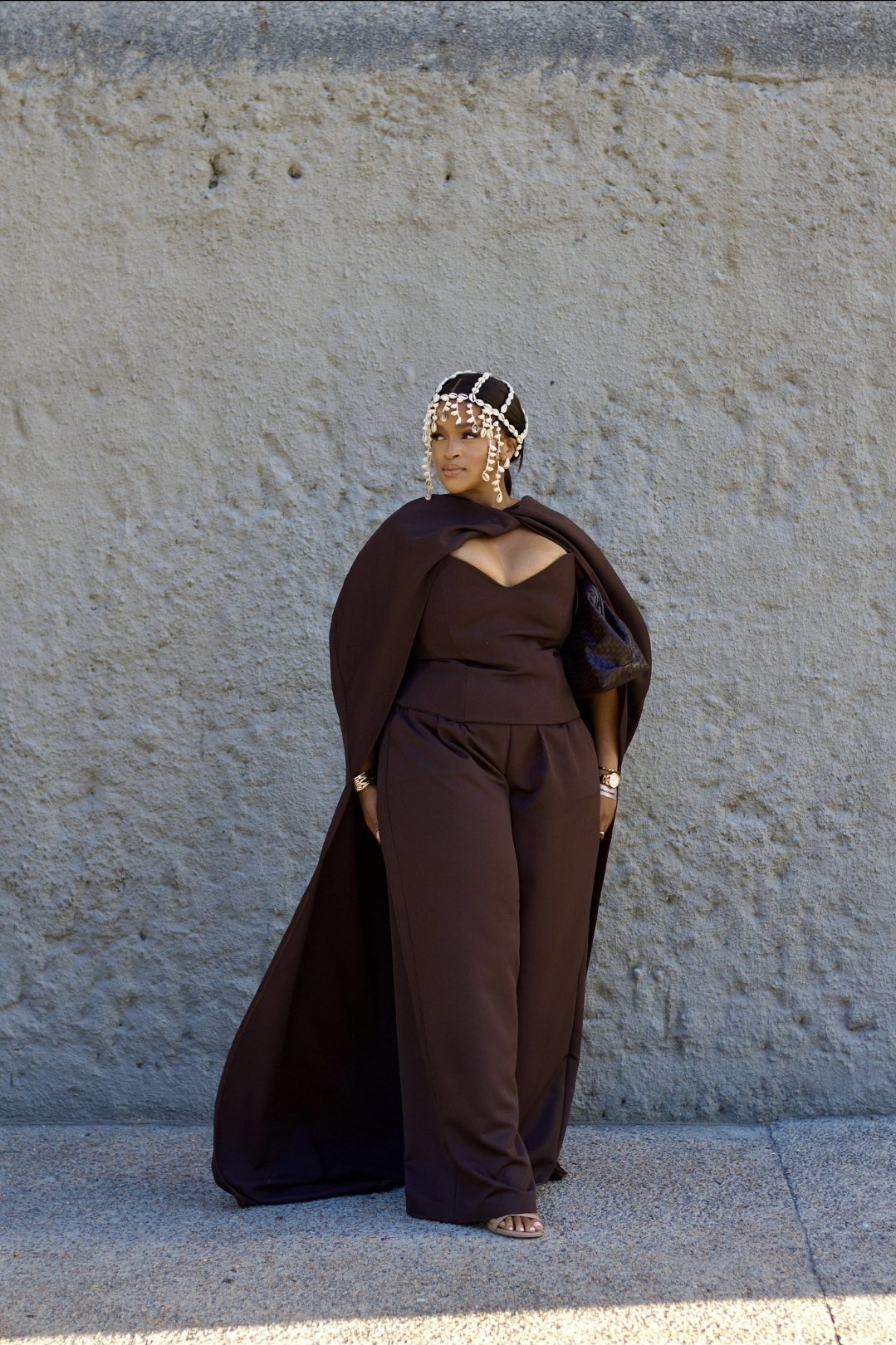 Khanyi Corset Set (Head piece excluded) - Front View by ZanBlack